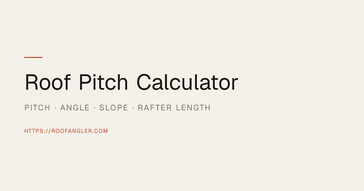 Roof Pitch Calculator – Calculate Pitch, Angle & Rafter Length Free website preview